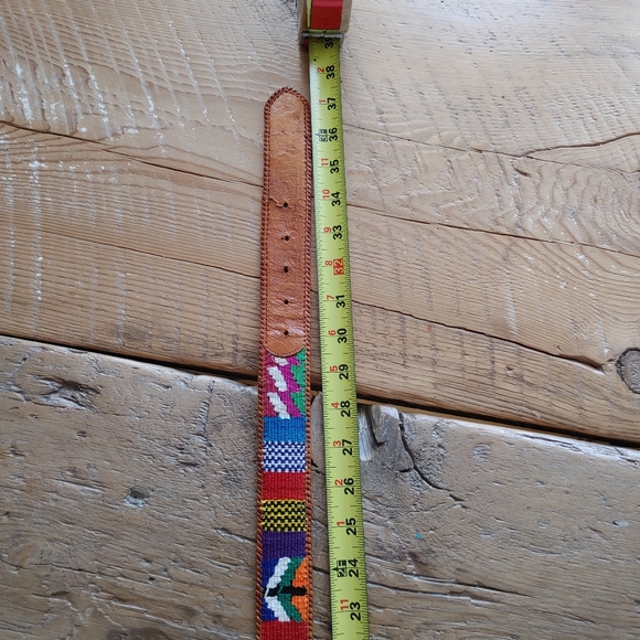 Vintage Leather Multicoloured Bohemian Belt - Picture 5 of 5